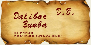 Dalibor Bumba vizit kartica